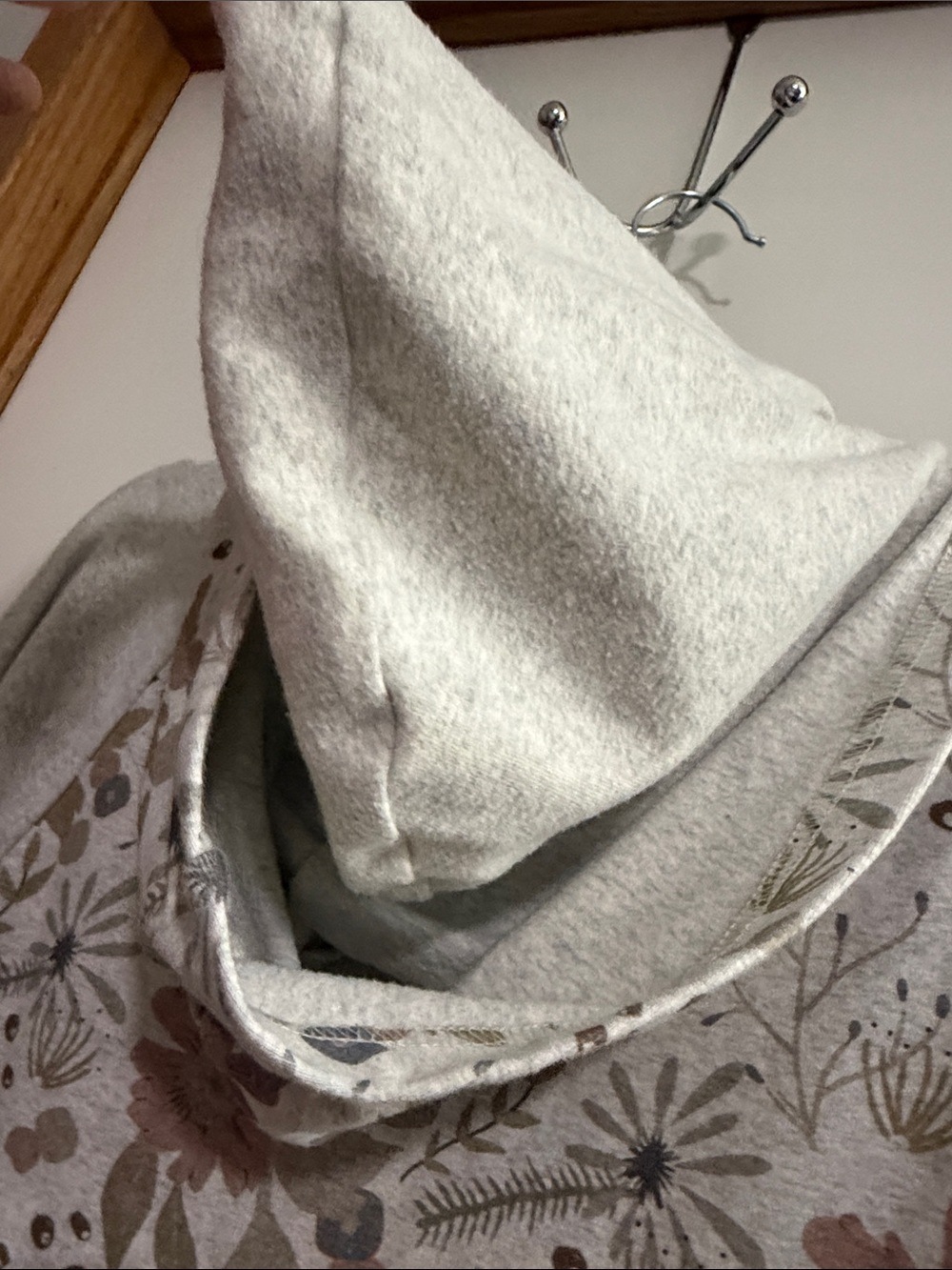 AMPERSAND AVE Floral Pullover Hoodie in Cream, Pink, Green - Picture 8 of 10